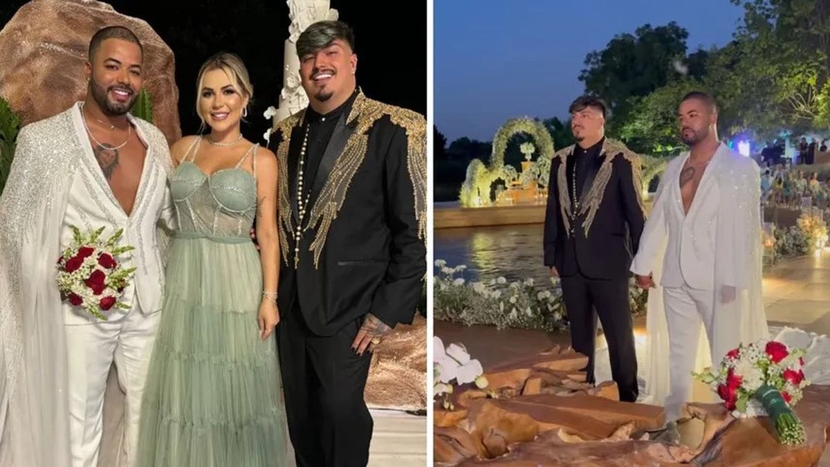 Investigado por exploração de menores, Hytalo Santos já ostentava em casamento com iPhones de R$ 10 mil; apenas uma famosa compareceu